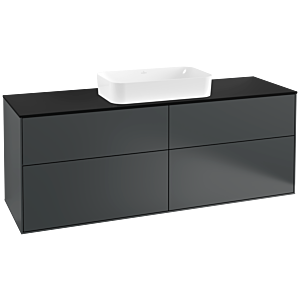 Villeroy und Boch Finion Waschtischunterschrank G32200HG 160x60,3cm, Emotion, Abdeckplatte black matt, Midnight Blue Matt Lacquer