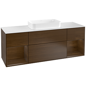Villeroy and Boch Finion Villeroy and Boch Finion G331GNGN 160cm, cover plate matt white, emotion, shelves Walnut veneer, Walnut veneer