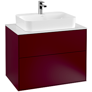 Villeroy und Boch Finion Waschtischunterschrank G34100HB 80x60,3cm, Emotion, Abdeckplatte white matt, Peony Matt