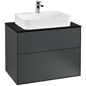 Villeroy et Boch Finion Villeroy et Boch G34200HG 80x60,3cm, Emotion, plaque de finition noir mat, Midnight Blue Matt Lacquer