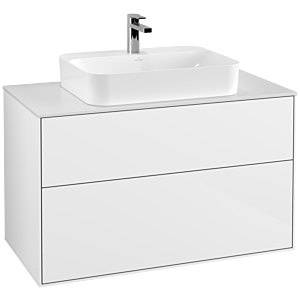 Villeroy et Boch Finion Villeroy et Boch G35100GF 100x60.3cm, Emotion, plaque de finition blanc mat, laqué blanc brillant