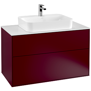 Villeroy et Boch Finion Villeroy et Boch G35100HB 100x60,3cm, Emotion, plaque de finition blanc mat, Peony Matt