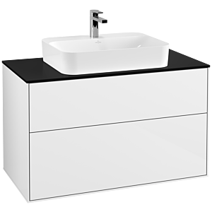 Villeroy and Boch Finion Villeroy and Boch Finion G35200GF 100x60.3cm, Emotion, cover plate black matt, Glossy white lacquer