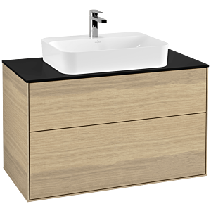 Villeroy and Boch Finion Villeroy and Boch Finion G35200PC 100x60.3cm, Emotion, cover plate black matt, Oak Veneer
