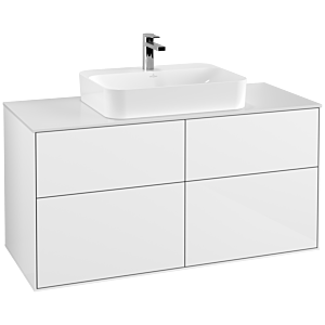 Villeroy et Boch Finion Villeroy et Boch G38100GF 120x60.3cm, Emotion, plaque de finition blanc mat, laqué blanc brillant