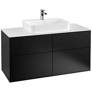Villeroy and Boch Finion Villeroy and Boch Finion G38100PD 120x60.3cm, Emotion, cover plate white matt, black matt lacquer