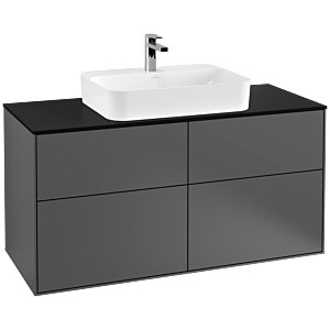 Villeroy et Boch Finion Villeroy et Boch G38200GK 120x60,3cm, Emotion, plaque de finition noir mat, anthracite mat