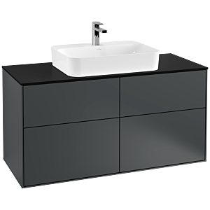 Villeroy und Boch Finion Waschtischunterschrank G38200HG 120x60,3cm, Emotion, Abdeckplatte black matt, Midnight Blue Matt Lacquer