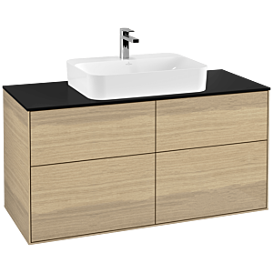 Villeroy and Boch Finion Villeroy and Boch Finion G38200PC 120x60.3cm, Emotion, cover plate black matt, Oak Veneer