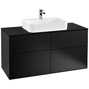 Villeroy und Boch Finion Waschtischunterschrank G38200PD 120x60,3cm, Emotion, Abdeckplatte black matt, Black matt lacquer