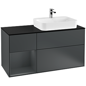 Villeroy and Boch Finion Villeroy and Boch Finion G392HGHG 120cm, black matt cover plate, Emotion, shelf on the left Midnight Blue Matt Lacquer , Midnight Blue Matt Lacquer