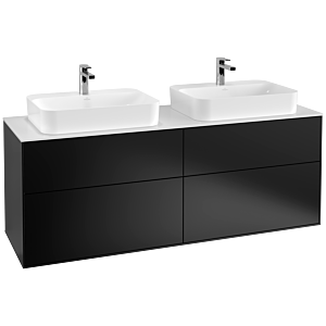 Villeroy et Boch Finion Villeroy et Boch G43100PD 160x60.3cm, Emotion, plaque de finition blanc mat, laqué noir mat