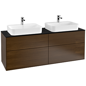 Villeroy et Boch Finion Villeroy et Boch G43200GN 160x60.3cm, Emotion, plaque de finition noir mat, placage noyer