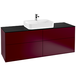 Villeroy et Boch Finion Villeroy et Boch G44200HB 160x60.3cm, Emotion, plaque de finition noir mat, Peony Matt