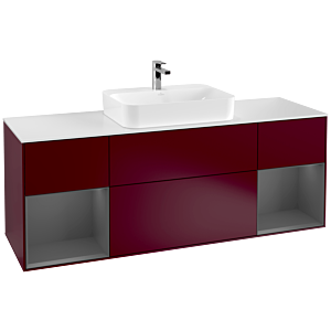 Villeroy and Boch Finion Villeroy and Boch Finion G451GKHB 160cm, cover plate white matt, Emotion, shelves Anthracite matt lacquer, Peony Matt