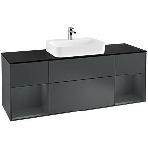 Villeroy and Boch Finion Villeroy and Boch Finion G452HGHG 160cm, cover plate black matt, Emotion, shelves Midnight matt lacquer, Midnight Blue Matt Lacquer