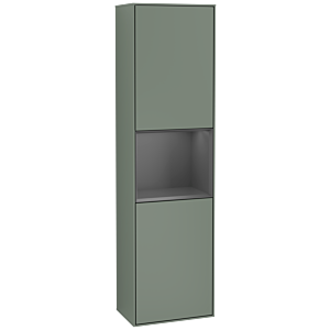 Villeroy und Boch Finion Hochschrank G460GKGM 41,8x151,6cm, links, Emotion, Regal Anthracite Matt Lacquer, Olive Matt Lacquer