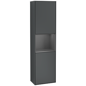 Villeroy und Boch Finion Hochschrank G460GKHG 41,8x151,6cm, links, Emotion, Regal Anthracite Matt Lacquer, Midnight Blue Matt Lacquer