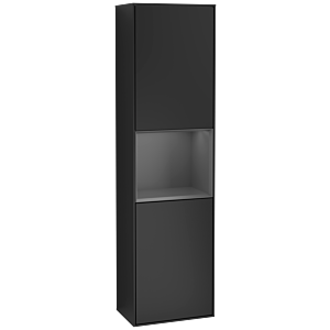 Villeroy et Boch armoire Finion Villeroy et Boch G460GKPD 41.8x151.6cm, gauche, émotion, étagère Anthracite Matt laqué, laqué noir mat