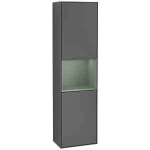 Villeroy und Boch Finion Hochschrank G460GMGK 41,8x151,6cm, links, Emotion, Regal Olive Matt Lacquer, Anthracite matt