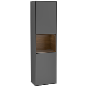Villeroy und Boch Finion Hochschrank G460GNGK 41,8x151,6cm, links, Emotion, Regal Walnut veneer, Anthracite matt