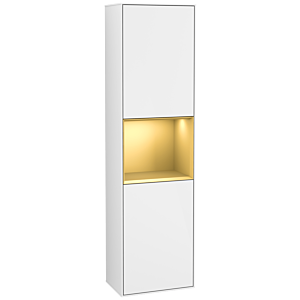 Villeroy und Boch Finion Hochschrank G460HFGF 41,8x151,6cm, links, Emotion, Regal Gold Matt Lacquer, Glossy white lacquer