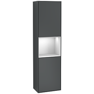 Villeroy und Boch Finion Hochschrank G460MTHG 41,8x151,6cm, links, Emotion, Regal White Matt Lacquer, Midnight Blue Matt Lacquer