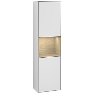 Villeroy und Boch Finion Hochschrank G460PCMT 41,8x151,6cm, links, Emotion, Regal Oak Venerr, White matt lacquer