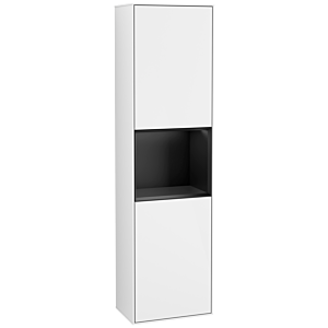 Villeroy und Boch Finion Hochschrank G460PDGF 41,8x151,6cm, links, Emotion, Regal Black matt lacquer, Glossy white lacquer
