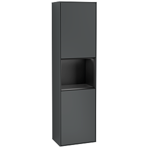 Villeroy und Boch Finion Hochschrank G460PDHG 41,8x151,6cm, links, Emotion, Regal Black Matt Lacquer, Midnight Blue Matt Lacquer