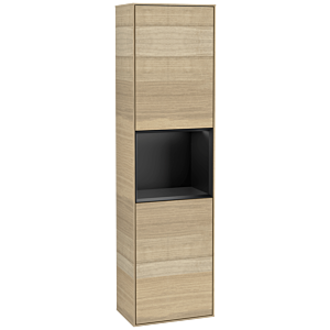 Villeroy und Boch Finion Hochschrank G460PDPC 41,8x151,6cm, links, Emotion, Regal Black Matt Lacquer, Oak Veneer