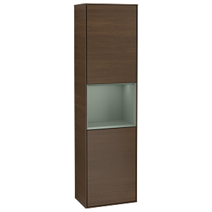 Villeroy und Boch Finion Hochschrank G470GMGN 41,8x151,6cm, rechts, Emotion, Regal Olive Matt Lacquer, Walnut veneer