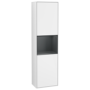 Villeroy et Boch armoire Finion Villeroy et Boch G470HGGF 41.8x151.6cm, droite, Emotion, étagère Midnight Blue Matt Lacquer , Laque blanc brillant