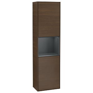 Villeroy und Boch Finion Hochschrank G470HGGN 41,8x151,6cm, rechts, Emotion, Regal Midnight Blue Matt Lacquer, Walnut veneer
