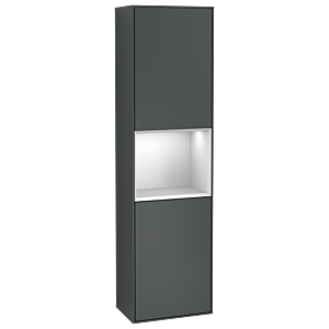 Villeroy et Boch armoire Finion Villeroy et Boch G470MTHG 41.8x151.6cm, droite, émotion, étagère White Matt Lacquer , minuit Blue Matt Lacquer