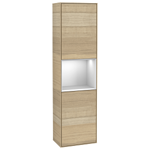 Villeroy et Boch armoire Finion G470MTPC 41.8x151.6cm, droite, émotion, étagère White Matt Lacquer , Oak Veneer