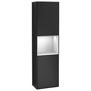 Villeroy and Boch Finion cabinet G470MTPD 41.8x151.6cm, right, Emotion, shelf white matt lacquer, black matt lacquer