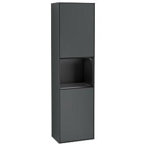 Villeroy et Boch armoire Finion G470PDHG 41.8x151.6cm, droite, émotion, étagère Black Matt Lacquer , minuit Blue Matt Lacquer