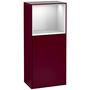 Villeroy and Boch Finion side cabinet G500MTHB 41.8x93.6cm, left, emotion, shelf above White Matt , Peony Matt