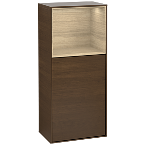 Villeroy und Boch Finion Seitenschrank G510PCGN 41,8x93,6cm, rechts, Emotion, Regal oben Oak Veneer, Walnut veneer