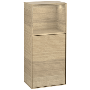Villeroy und Boch Finion Seitenschrank G510PCPC 41,8x93,6cm, rechts, Emotion, Regal oben Oak Veneer, Oak Veneer