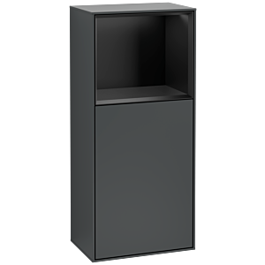 Villeroy und Boch Finion Seitenschrank G510PDHG 41,8x93,6cm, rechts, Emotion, Regal oben Black matt, Midnight Blue Matt Lacquer