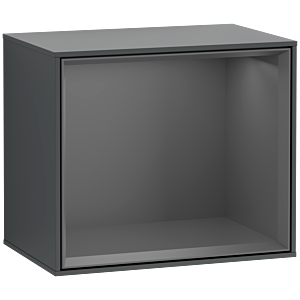 Villeroy und Boch Finion Regalmodul G580GKHG 41,8x35,6x27cm, Emotion, Regal Antracite Matt, Midnight Blue Matt Lacquer