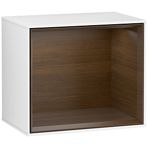 Villeroy and Boch Finion module G580GNGF 41.8x35.6x27cm, Emotion, shelf Walnut Veneer , Glossy white lacquer