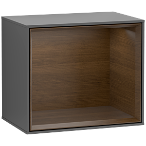 Villeroy und Boch Finion Regalmodul G580GNGK 41,8x35,6x27cm, Emotion, Regal Walnut Veneer, Anthracite matt