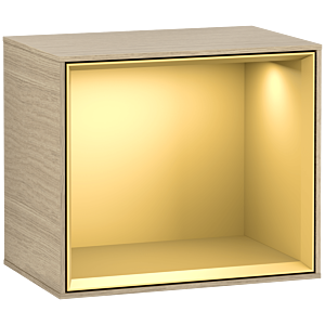 Villeroy und Boch Finion Regalmodul G580HFPC 41,8x35,6x27cm, Emotion, Regal Gold Matt, Oak Veneer