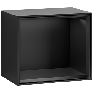 Villeroy and Boch Finion module G580PDPD 41.8x35.6x27cm, Emotion, shelf Black Matt, Black matt lacquer