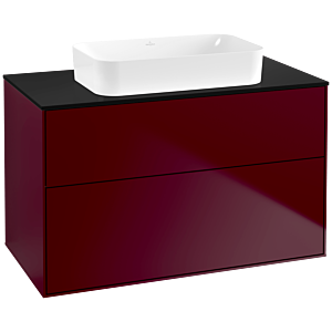 Villeroy et Boch Finion Villeroy et Boch G64200HB 100x60.3x50.1mm, éclairage mural, verre noir mat, Peony Matt