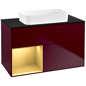Villeroy and Boch Finion Villeroy and Boch Finion G652HFHB 100x60.3x50.1cm, shelf left gold matt, Peony Matt