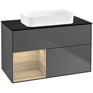 Villeroy and Boch Finion Villeroy and Boch Finion G652PCGK 100x60.3x50.1cm, shelf on the left Oak Veneer , anthracite matt
